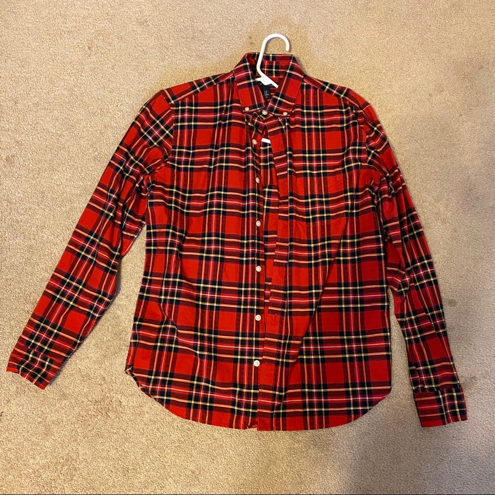 Gap red plaid button up